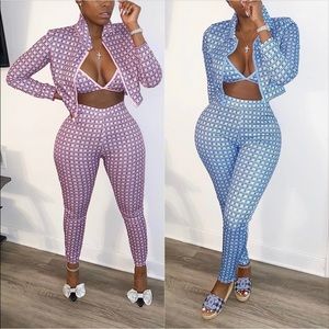 2 3pc outfits 1 new 1 worn once. 2x